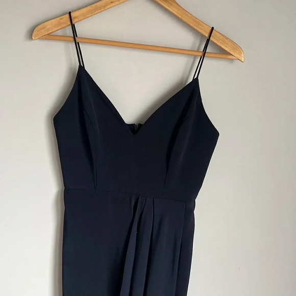 Shona Joy Cocktail Draped Dress in Navy - Picture 6 of 16